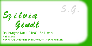 szilvia gindl business card